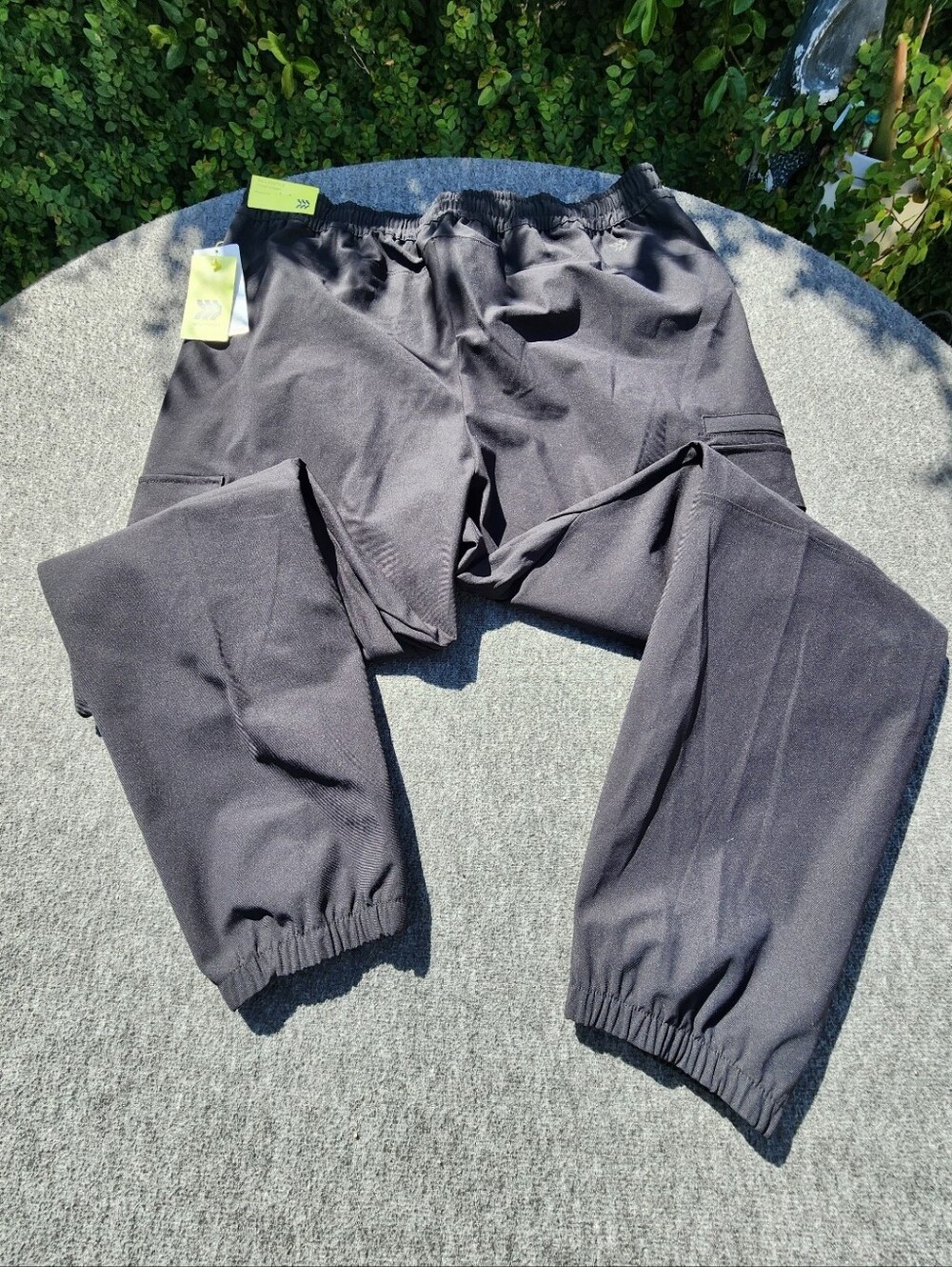 all in motion Black Men's Cargo Joggers with Elastic Ankles
